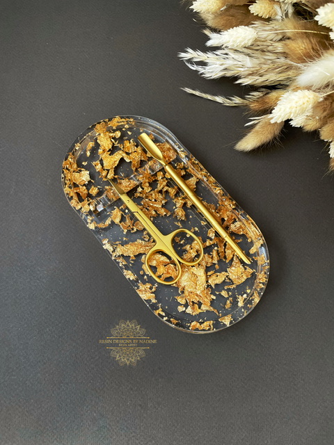 Medium gold nail tool tray