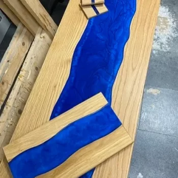 Blue Resin Coffee Table