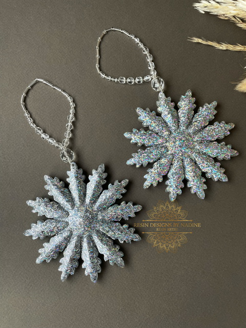 Large silver snowflake decoration